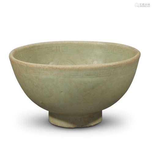 A Chinese Lonquan celadon molded bowl