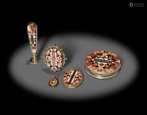 Group of Antique Aragonite Jewelry