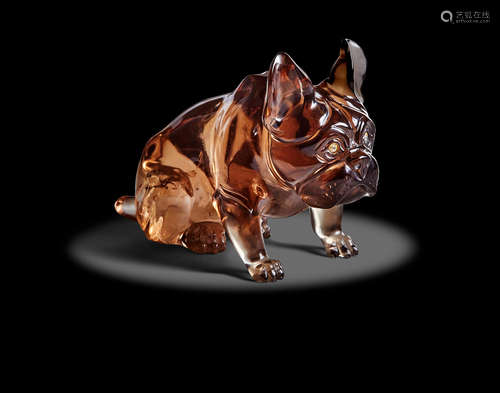 Smoky Quartz Caving of a French Bulldog by Andreas von Zadora-Gerlof