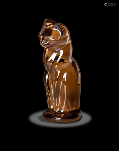 Smoky Quartz Cat Carving by Gerd Dreher