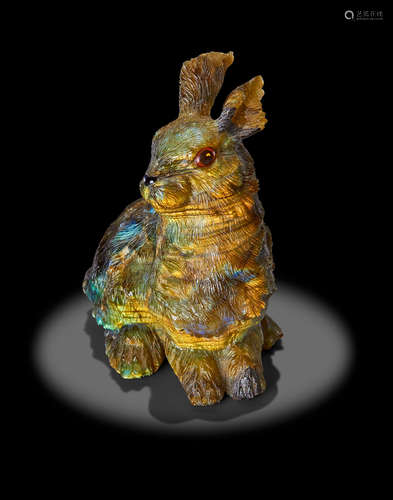 Labradorite Carving of a Rabbit