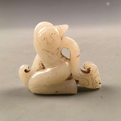 Chinese Archaic Carved Jade Dancer