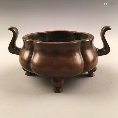 Chinese Bronze Tripod Censer