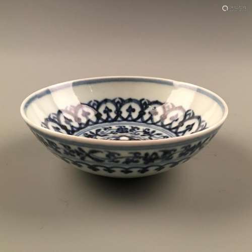 Chinese Blue and White Bowl, XuanDe Mark