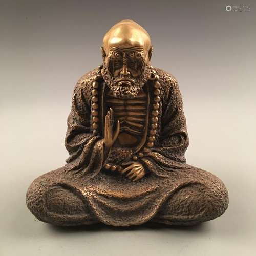 Chinese Gilt Bronze Monk