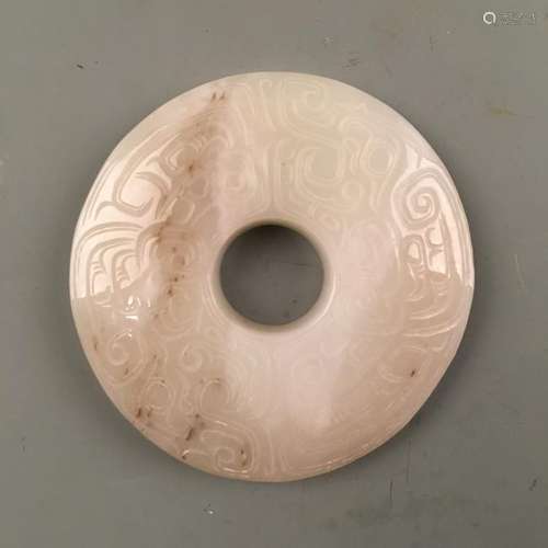 Chinese Archaic Carved Jade Bi