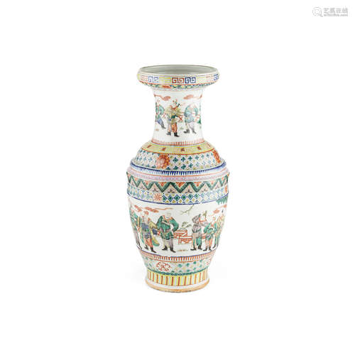 FAMILLE VERTE BALUSTER VASE