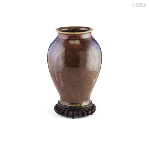 FLAMBÉ-GLAZED BALUSTER JAR