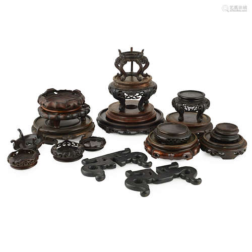 COLLECTION OF WOODEN STANDS