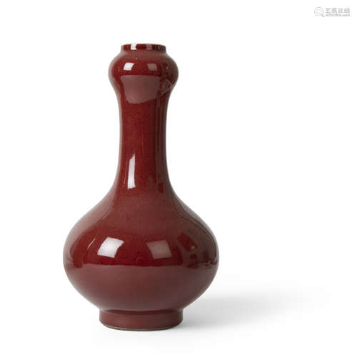 SANG-DE-BOEUF GLAZE GARLIC-MOUTH VASE