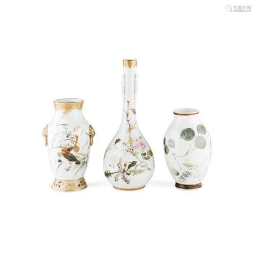 THREE SETO-WARE VASES