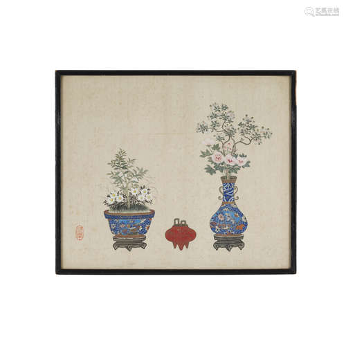 PAIR OF 'QING GONG' PAINTINGS