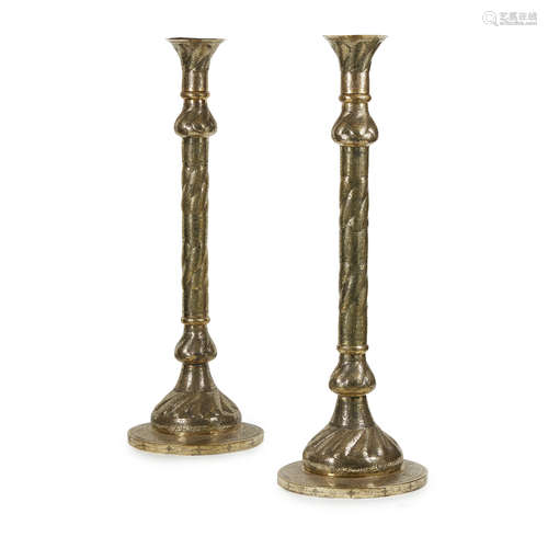 PAIR OF ISLAMIC BRASS MOSQUE LAMPS