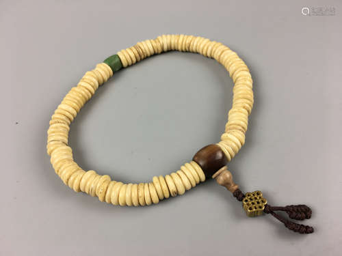 A STRING OF OLD GABBRA BUDDHIST BEADS