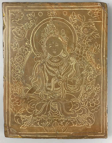 17-19TH CENTURY, A STORY DESIGN BUDDHA PAINTING, QING DYNASTY