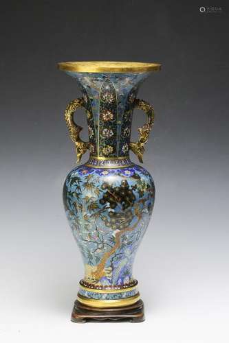 Chinese Cloisonne Vase, 19th Century