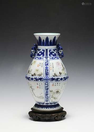 Chinese Famille Rose Vase by Tang Ying, Qianlong