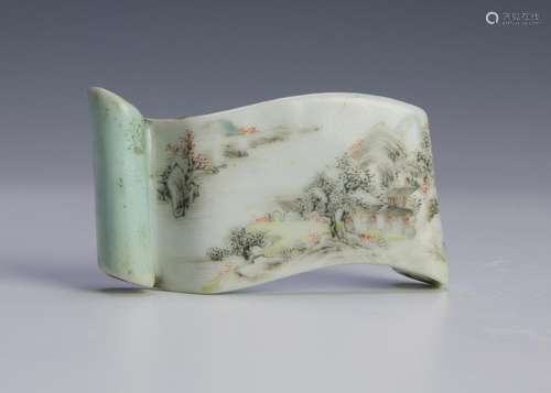 Chinese Porcelain Brush Rest, Qianlong Period