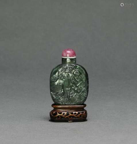 Chinese Tourmaline Snuff Bottle, 19th Century