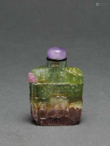 Chinese Tourmaline Snuff Bottle, 19th Century