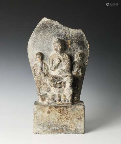 Carved Stone Buddhist Statue, Eastern Wei Dynasty