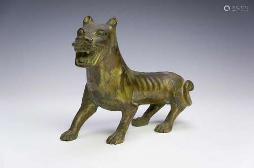 Chinese Gilt Bronze Beast, Ming Dynasty or Earlier