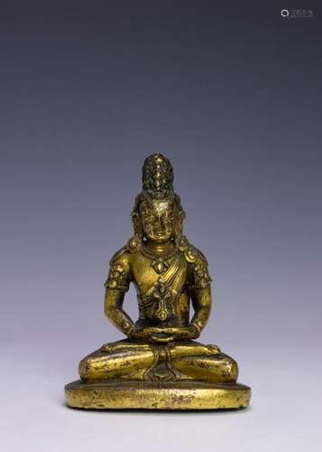 Gilt Bronze Buddha, 17th - 18th Century