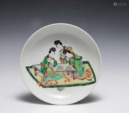 Chinese Famille Verte Plate, Kangxi Period