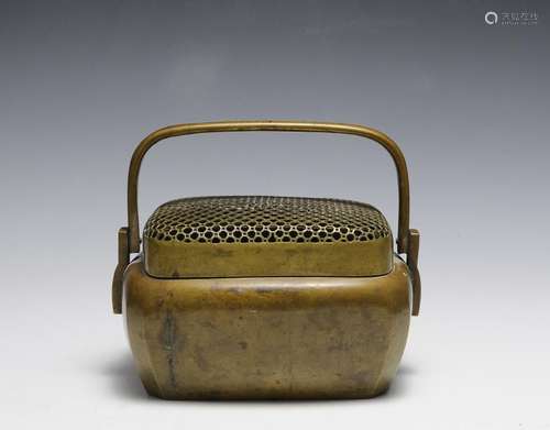 Chinese Bronze Hand Warmer, 18th C.