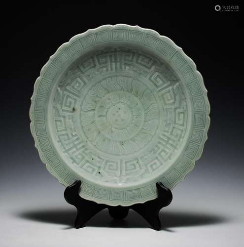 Chinese Large Celadon Charger, 18th Century