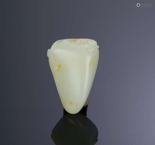 Chinese White Jade w/ Skin Toggle, 19th Century