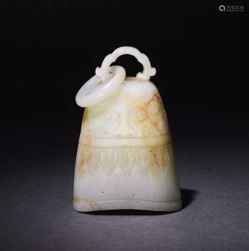 Chinese Carved Jade Bell, 18th Century