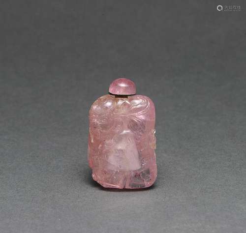 Chinese Tourmaline Snuff Bottle, 18th-19th C.