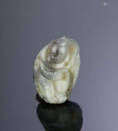 Chinese Black & White Jade Carving, 18th Century