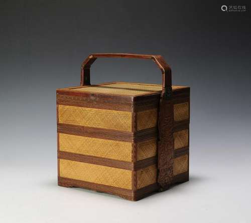 Chinese Bamboo Basket, 19th Century