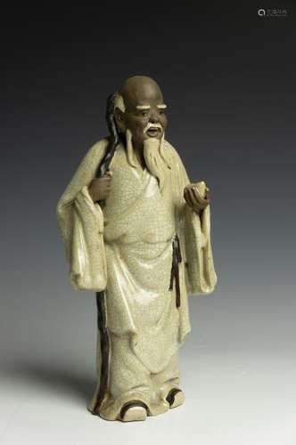 Shiwan Pottery Figure, Pan Yushu, Early 20th C.