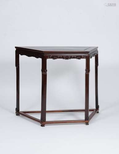 Chinese Rosewood Half Table, 19th Century