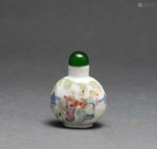 Chinese Famille Rose Snuff Bottle, Daoguang