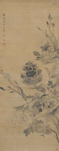 Flower Painting on Silk Attributed to Yun Souping