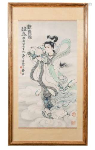 Painting of a Lady by Zeng Houxi Given to Wenbing