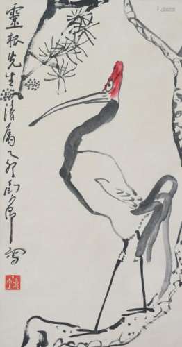 Painting of Crane, Ding Yanyong (1902-1978)