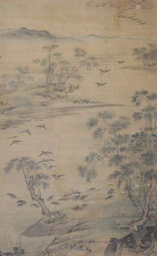 Large Painting of Ducks, Attributed to Lu Ji