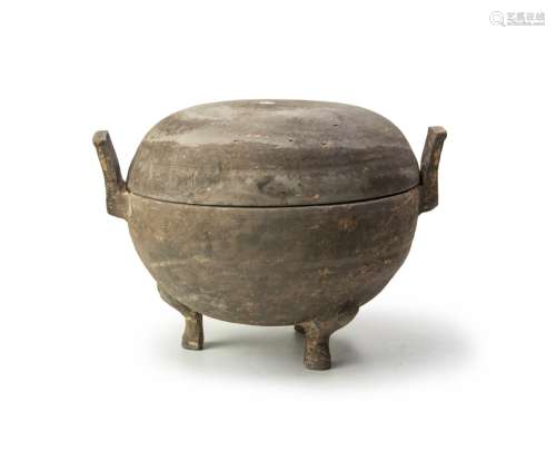 HAN-STYLE POTTERY DING VESSEL