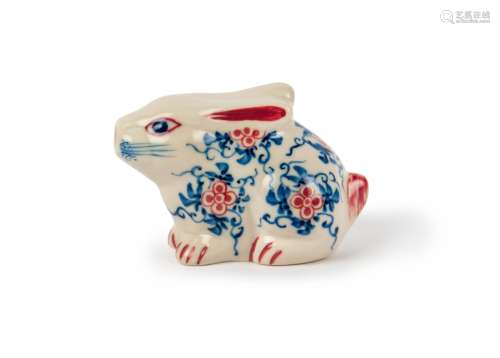 CHINESE PORCELAIN RABBIT WATER DROPPER
