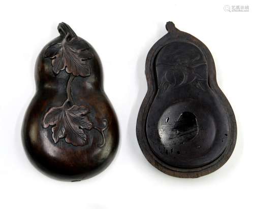 INK STONE IN DOUBLE GOURD BOX