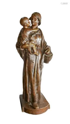 ALBERT LEFEUVRE BRONZE FIGURE 