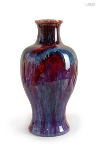 A CHINESE FLAMBE GLAZE VASE