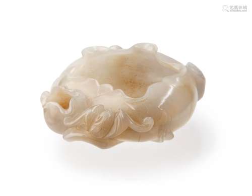 CHINESE WHITE JADE BRUSH WASHER