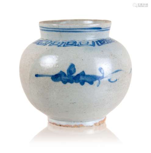 BLUE AND WHITE KOREAN JAR