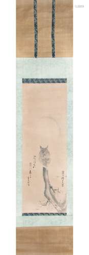 JAPANESE SCROLL BY MORIKAWA KYORIKU